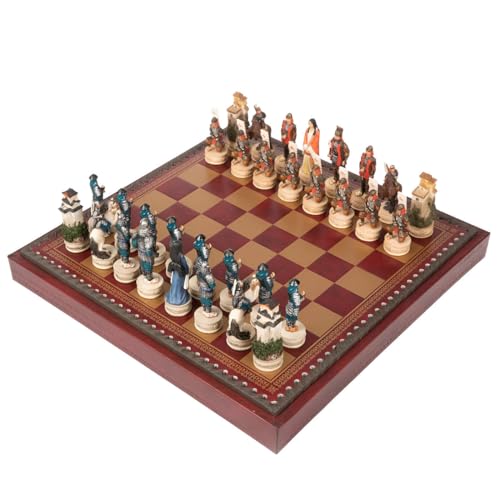 Set de table Samouraï d'exception peint à la main et son coffret luxueux en cuir rouge
