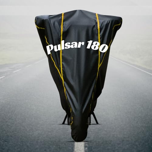 Image of Motorcycle Bike Body Cover for Outdoor Use - Heavy Fabric Water Resistant Two Wheeler Cover with UV, Dust & Rain Protection Compatible for Pulsar 180