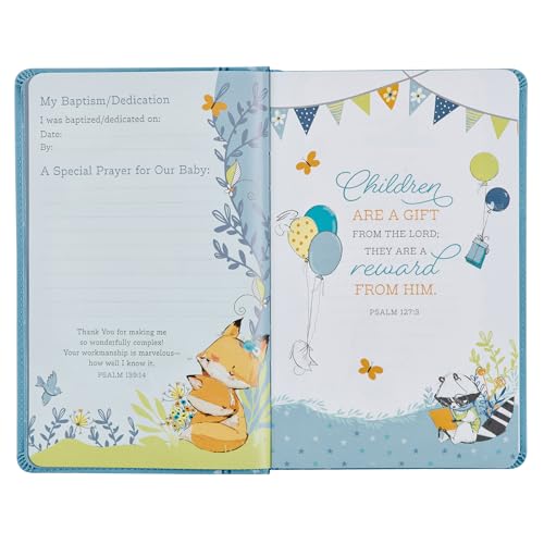 NLT Keepsake Holy Bible for Baby Boys Baptism Easter, New Living Translation, Blue