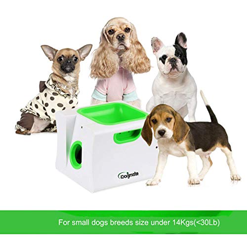 IDOGMATE Automatic Ball Launcher Dog Toy, Ball Thrower for Small Dog (Small Machine with 3 Balls)