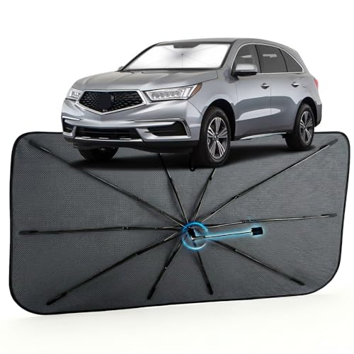 Image of Car Windshield Sun Shade for Acura MDX 2014-2020 -[Reflective Coated Fabric] Sunshade Umbrella for Front Window, Car Shades Sun Visor Keep Car Cool and Protects Interior, 1:1 Exact Fit