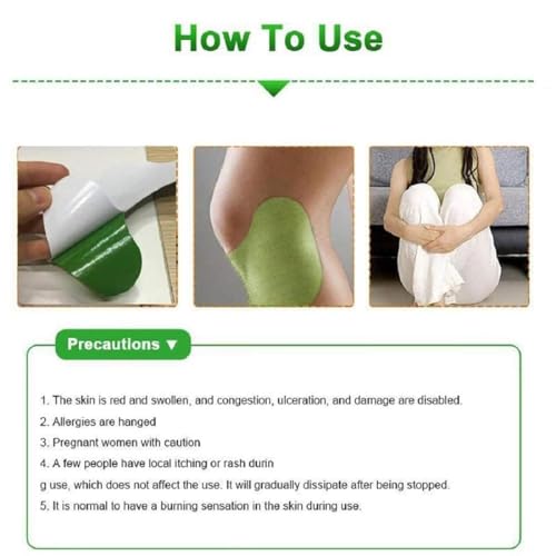 Image of Herbal Knee Pain Relief Patches Arthritis Inflammation Patch Sticker | Instant Relief from Pain | Joint Pain Relief Products Natural Wormwood Extract Patch for Knee (PACK OF -20)