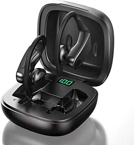 BE02 True Wireless Earbuds LED Display Bluetooth Earbuds Wireless Earphones Bluetooth Earphones Headphones with Battery Case (3-black6)