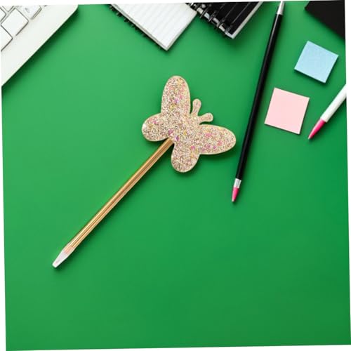 6 bolígrafos de gel con purpurina y diseño mariposa miniatura 5