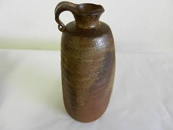 Amazon.co.jp: 備前焼 陶正園窯 木村陶峰作 胡麻焼三角花瓶 陶印「力