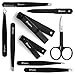 Nylea Tweezers Set - Stainless Steel Tweezers for Women and Men - Great Precision Tweezers for Facial Hair, Eyelashes, Eyebrows Extensions, Ingrown Hair and Tick Remover