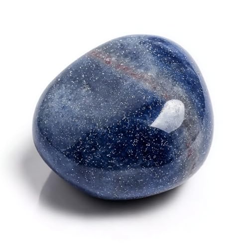 Polished Blue Aventurine Healing Crystal Stone 1 Pc 1.2 Worry Stone for Anxiety Pocket Palm Gemstone Super Large Handpicked Natural Tumbled Rock for Meditation Reiki Chakra Home Decor