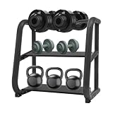 Supporto multifunzione per manubri e kettlebell – 100 kg di capacità di carico (solo scaffali)