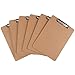 Letter Size Clipboard (6 pack) with Low Profile Clip and Rounded Corners, Fiberboard MDF Hardboard Great for Schools, Office or Silent Auctions