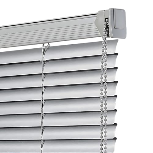 Persianas venecianas de aluminio sin cordón, 25 mm, oscurecimiento de habitación, privacidad opaca, instalación sin taladros, para el hogar y la oficina (80 cm x 200 cm)