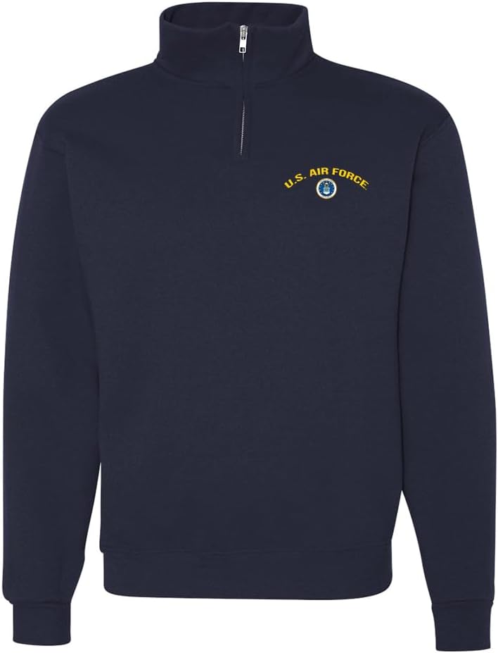 Military Productions US Air Force Quarter-Zip Sweatshirt Officially Licensed