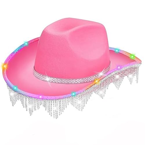 Chapeau de cowgirl blanc avec bordure pour fête de mariage et EVJF tendance