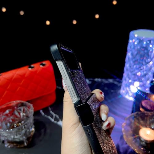 Coque Samsung Galaxy Z Flip 5 Case Luxe Sparkle Glitter Blanc PC Rigide