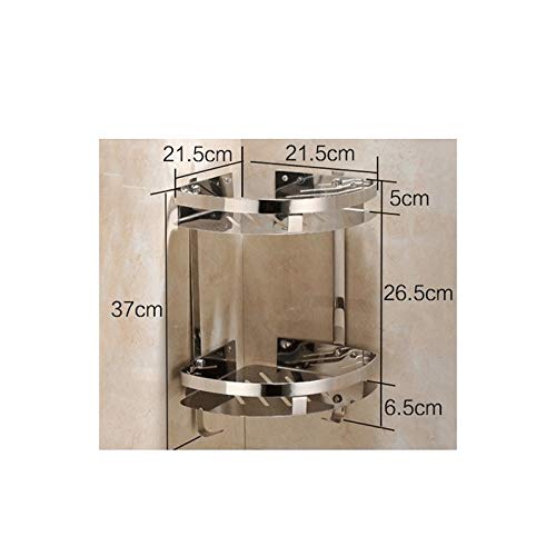 Étagère d'angle de salle de bain sans perçage pour douches encombrées (x2)