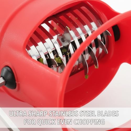 Image of Smart Chilly & Dry Fruit Cutter for Kitchen, Manual Oval Plastic Chopper with Stainless Steel Blades, Onion, Garlic, Vegetable, Mirchi & Peanut Cutting Machine