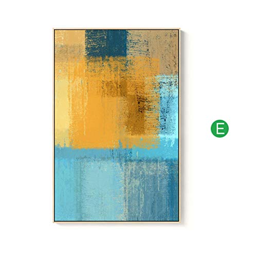 Affiche murale art abstrait sur toile premium jaune moderne 50x70cm - 3
