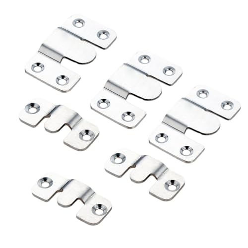 Image of 10 /2 Pcs Stainless Steel Picture Frame Hook Wall Hanger Fasteners for Photo Frame Picture Hanging Bracket Furniture Hardware - (Color: 19 x 44mm 2PCS)
