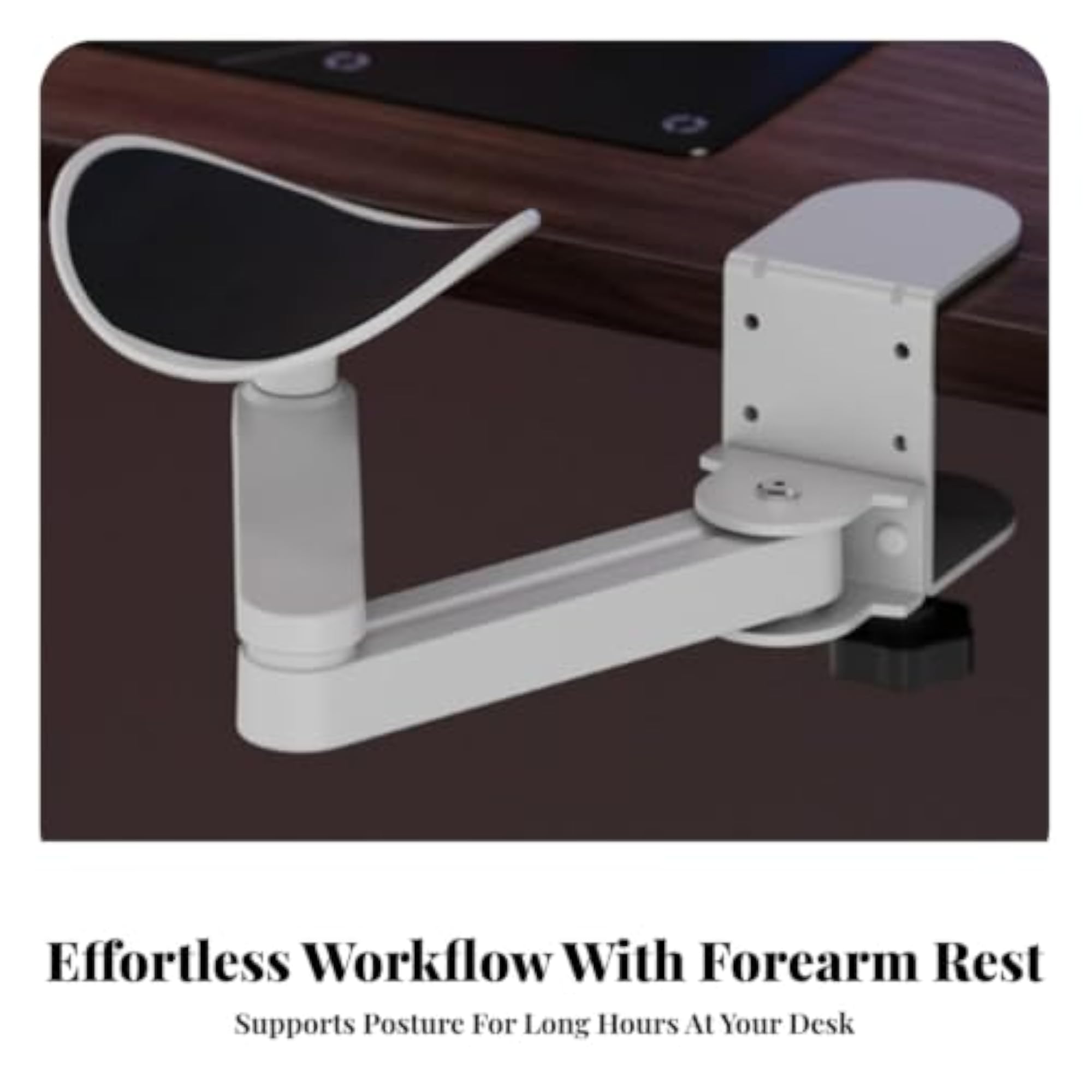 Ergonomic Arm Support Bracket with Clamp, Adjustable Design