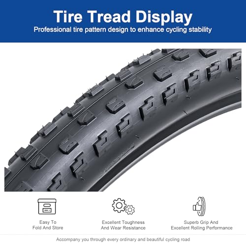 27.5×2.10 (54-584) Bike Tire 27.5 inch Bicycle tire Suitable for 27.5 x 2.10 27.5×2.125 Gravel/Off Road/Mountain Folding Replacement Bike Tire (Single)