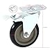 4 Pack Caster Wheels Swivel Plate Stem Break Casters On Black Polyurethane Wheels 880 Lbs (5 inch with Brake)