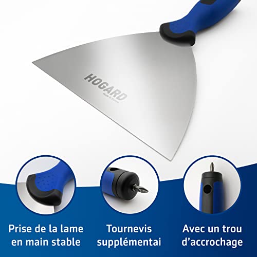 HOGARD Voegvulling Plamuurmes met Ingebouwde Schroevendraaier Gipsplaten Roestvrij Staal Gemaakt in EU, 150 mm (5.9 inch) - Afbeelding 5