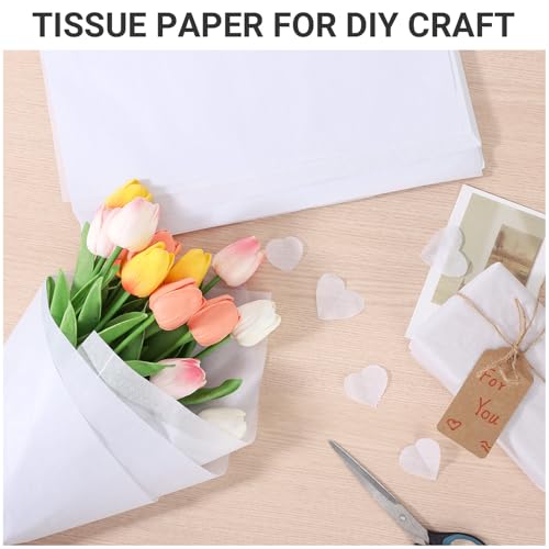 Segarty White Tissue Paper Bulk, 500 Sheets 14 x 20 inch Wrapping Tissue Paper for Gift Bags, Packaging Papers for Shipping Clothes, Business, Packing, DIY Crafts, Birthday Wedding Decorations by Segarty - Used condition - Image 4