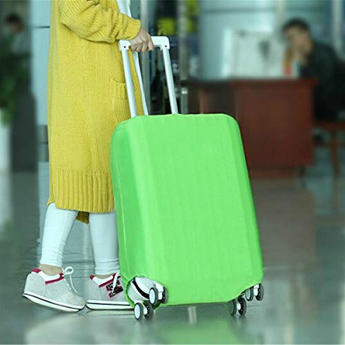 Solid Luggage Protector Elastic Suitcase Cover Washable, Green-L, Fit for 26-30 Inch Luggage4