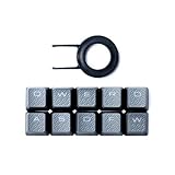 Game Keyboard Key Cap Replacement for Corsair K70 K65 K95 G710 RGB Strafe Mechanical Keyboard Backlit Keycaps Upgrade Kit (10pcs/Set) (Gray)