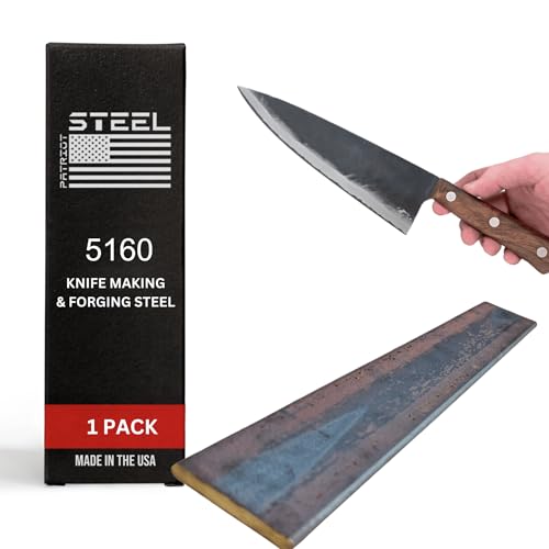 Patriot Steel 5160 High Carbon Knife Making & Forging Steel - Hot Rolled Steel for Knife Making Supplies - USA-Milled Excellence for Pros & Hobbyists -1.25" wide