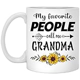 Memimi My Favorite People Call Me Grandma Family Matching Coffee Mug - Great Gift Cup Idea Birthday Holiday Christmas - Gifts For Family Friend 11oz, White, MUG-S8AI3XAGKR-11oz