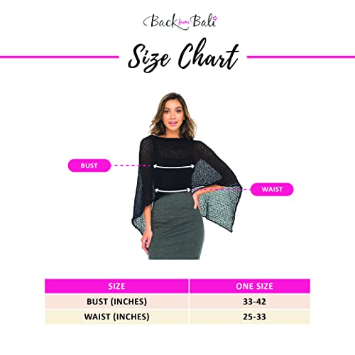 Back From Bali Womens Cotton Shrug Poncho, Lightweight Summer Shrug Pullover Sweater4