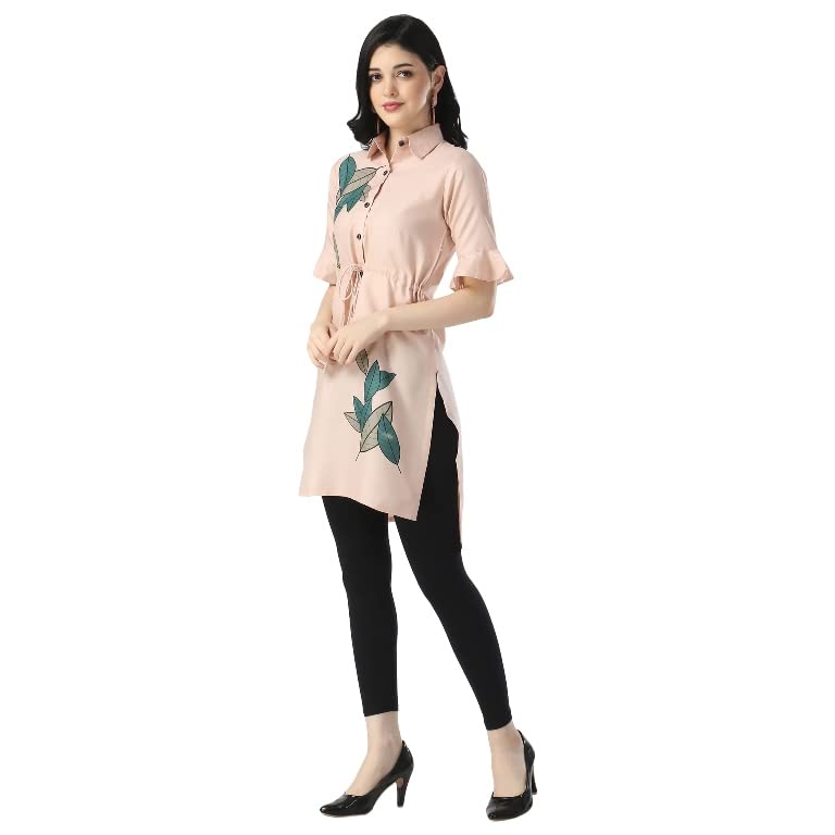 Image of OM SAI LATEST CREATION Designer Slub Cotton Fully Stitched Anarklai Kurti for Women & Girls on Jeans Palazzo or Skirt (Plus Size Upto 2XL)-(Grey)