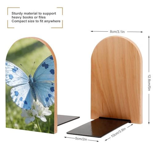 Sujetalibros de mariposa azul metálico para solucionar el desorden de carpetas y novelas 3