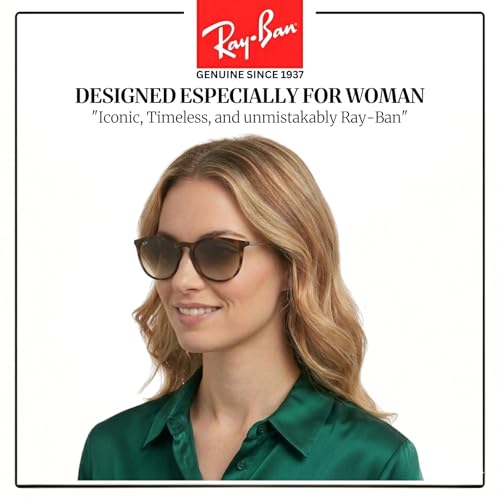 Image of Ray-Ban RB4187F CHRIS LOW BRIDGE FIT Square Shape Sunglasses for Women with Official RayBan Eyewear Kit