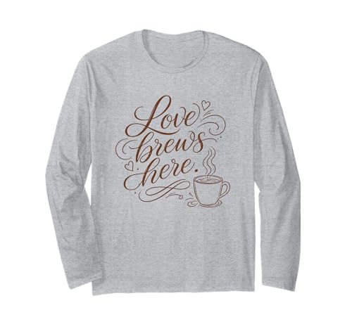 Love Brews Here Coffee Lover Home Kitchen ���p ����T�V���c