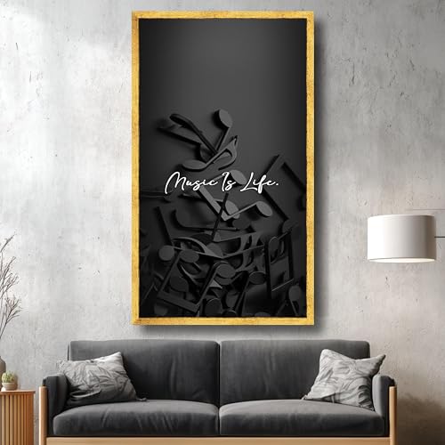 Toile avec notes de musique cadeau idéal pour musicien et mélomane