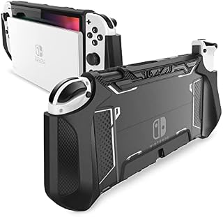 Mumba Obudowa do Nintendo Switch OLED 2021, seria Blade, poliuretan termoplastyczny, ochrona, akcesoria kompatybilne z Nintendo Switch OLED i Joy-Con, Czarna
