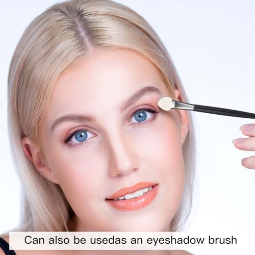 JIYIN 20 Stück Lidschatten Applikator, 7.3cm Lidschatten Pinsel Makeup Doppelseitige Lidschattenpinsel Wiederverwendbare Eyeshadow Brush Schminkpinsel für Lidschatten und Make-up