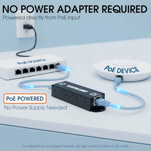 Image of Intellinet Gigabit PoE+ Extender, 1-Port, 25W, IEEE 802.3at /af | IEEE 802.3af /at compliant unit extends PoE links to 328 ft, fanless metal housing, no separate adapter needed