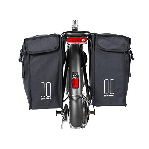 Basil Doppelpacktasche Mara XL, Black, 36 cm x 14 cm x 43 cm, 35 Liter, 17108