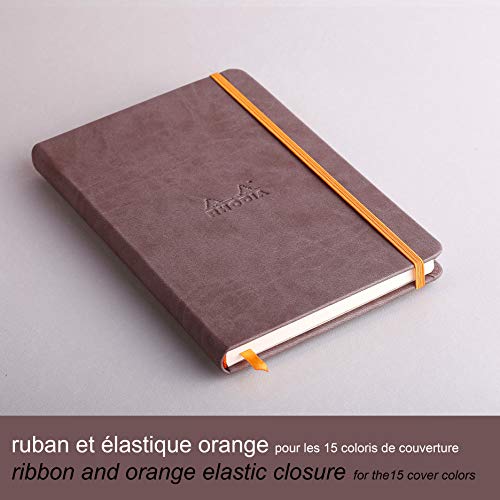 Rhodia Rhodiarama Webnotebook - Lined 96 Sheets - 5 1/2 X 8 1/4 - Chocolate Cover #TOP1