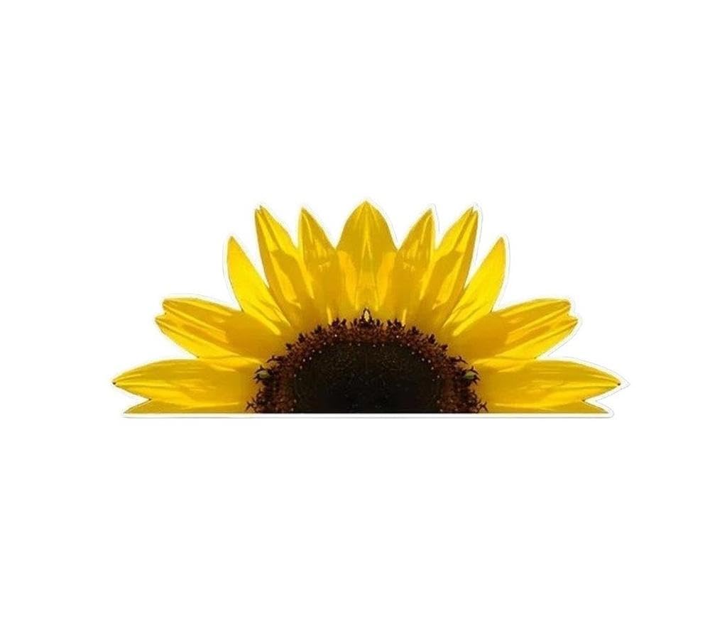 1PC Peeking Sunflower Waterproof Vinyl Sticker for Car Laptop Decor