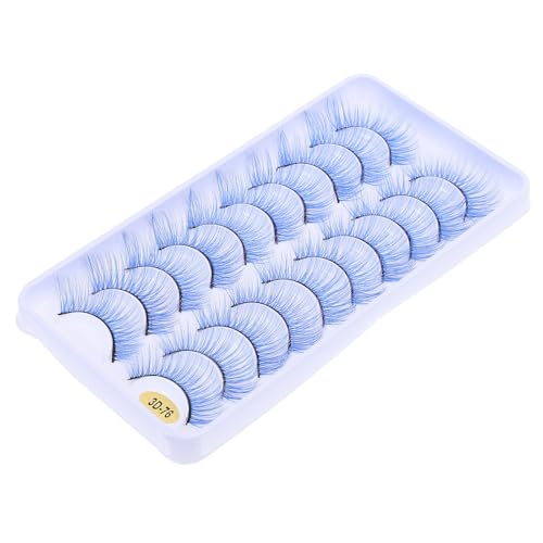 NUOBESTY 10 Paires Faux Cils pour Halloween pour Femmes, Confort