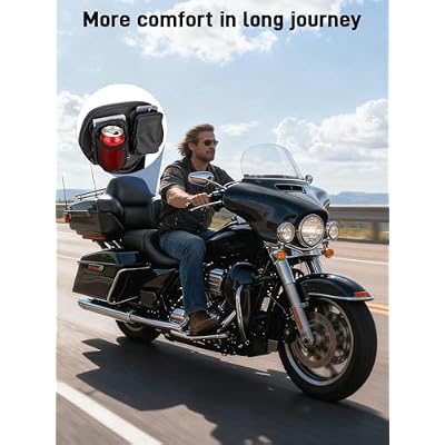 Driver Rider Backrest, Adjustable Rider Backrest, Black Driver Backrest Fit for Harley Davidson Touring Street Glide Electra Glide Road Glide Road King 1997-2024