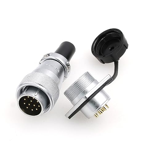 Eonvic WEIPU WS20 12 Pin Aviation Waterproof Connector IP67 Metal Male Plug Female Square Socket Threaded Panel Mount Cable Connector - Image 2
