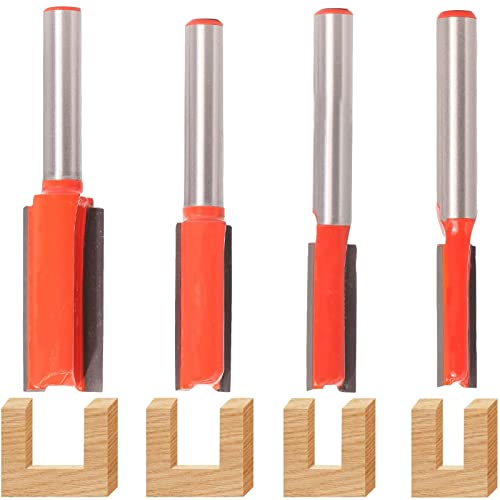 Sinoprotools Router Bits 1/4 Shank, Straight Cut Router Bits Set, ...