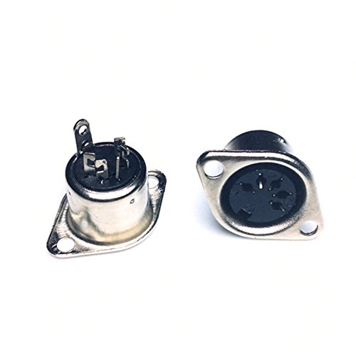 Cess Din Female 5-Pin Jack Socket Connector Panel Mount Soldering - 5 Pin Midi Din Socket (Lw) (Jcx) (4 Pack) #TOP2