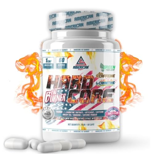 AS American Suplement | HardCore Fat Burner | Quemagrasas Potente para Adelgazar Rapido y efectivo | Contiene Taurina y L Carnitina | Ayuda a Perder Grasa | Termogenico | 60 Cápsulas
