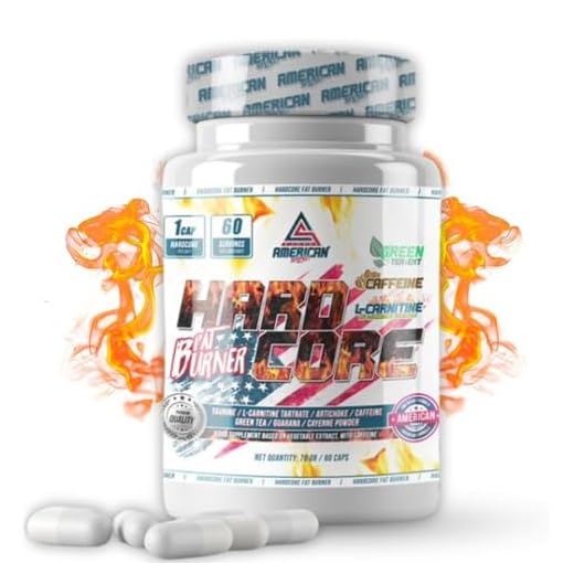 AS American Suplement | HardCore Fat Burner | Quemagrasas Potente para Adelgazar Rapido y efectivo mujer y hombre | Contiene Taurina y L Carnitina | Ayuda a Perder Grasa | Termogenico | 60 Cápsulas