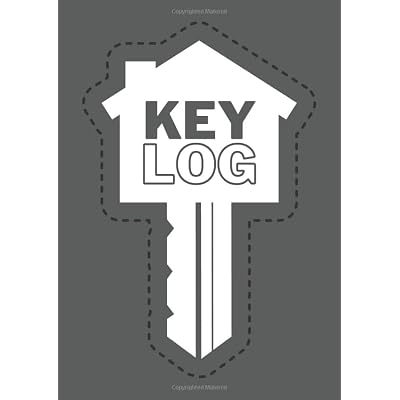 Key Log: Large A4 professional key record book sign out. 864 entry lines over 32 printed pages. Gray and white.